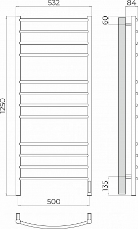 Классик П12 500х1250 Электро Полотенцесушитель TERMINUS Вольск - фото 3 Классик П12 500х1250 Электро Полотенцесушитель TERMINUS Вольск - фото 3