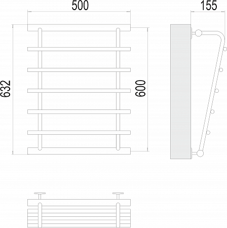Каскад П5 600х500 Полотенцесушитель TERMINUS Вольск - фото 3 Каскад П5 600х500 Полотенцесушитель TERMINUS Вольск - фото 3