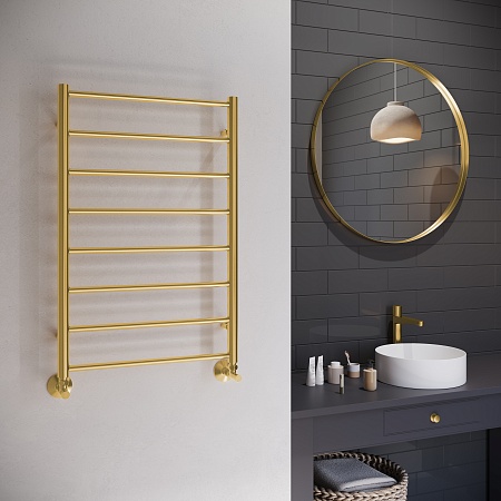 Аврора П8 500х800 Полотенцесушитель TERMINUS Брашированное золото Вольск - фото 3 Аврора П8 500х800 Полотенцесушитель TERMINUS Брашированное золото Вольск - фото 3