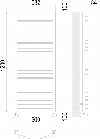 Классик П22 500х1200 Полотенцесушитель  TERMINUS Вольск - фото 3