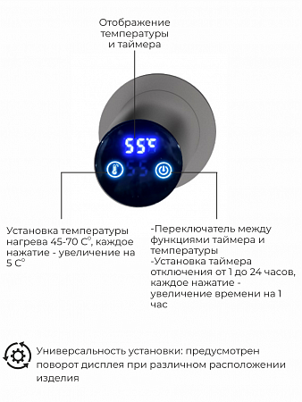 Рондо П2 350х760 электро Полотенцесушитель TERMINUS Оружейная сталь Вольск - фото 5 Рондо П2 350х760 электро Полотенцесушитель TERMINUS Оружейная сталь Вольск - фото 5