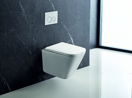 Подвесной унитаз безободковый Terminus Ватикан Монолит 490х340 белый Вольск - фото 1